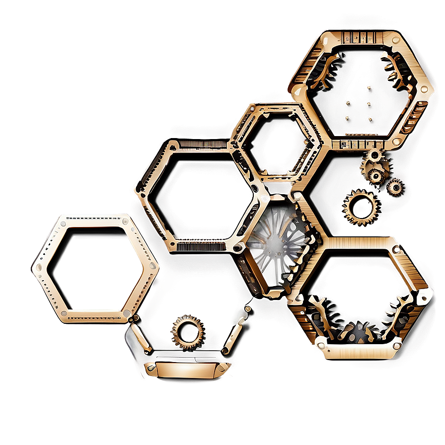 Steampunk Hexagon Pattern Png 93 PNG