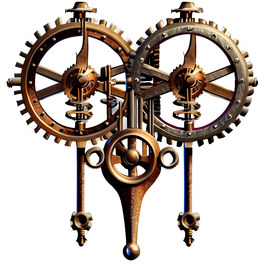 Steampunk Iron Clock Png Vvh PNG