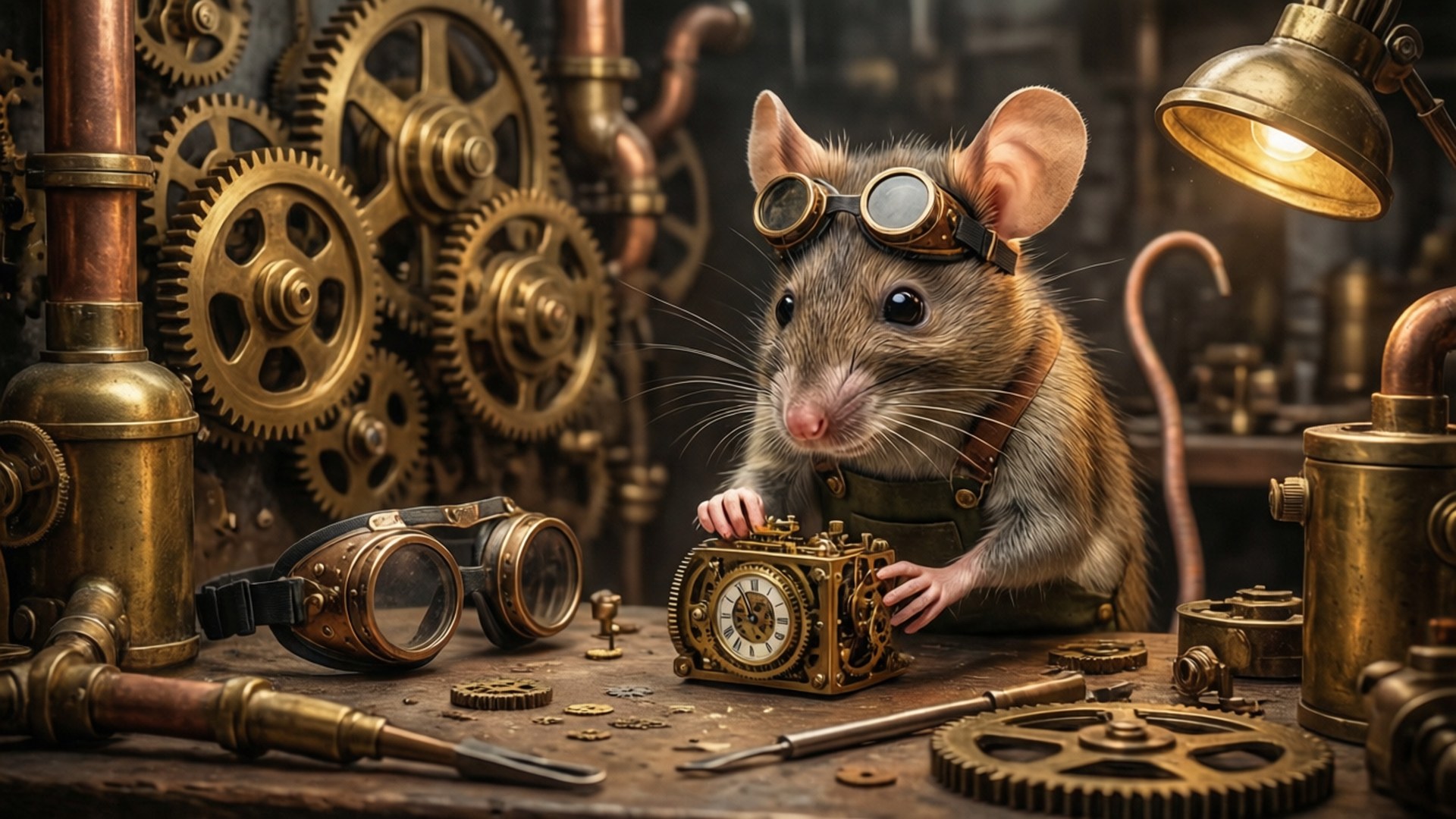 Steampunk Mouse Womp Womp Bakgrunner