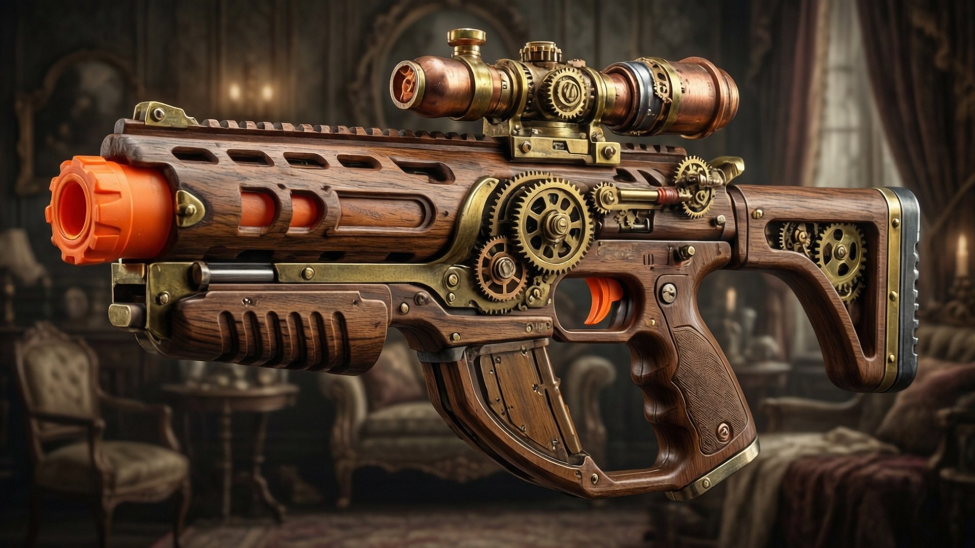 Steampunk Nerf Blaster Papéis de Parede