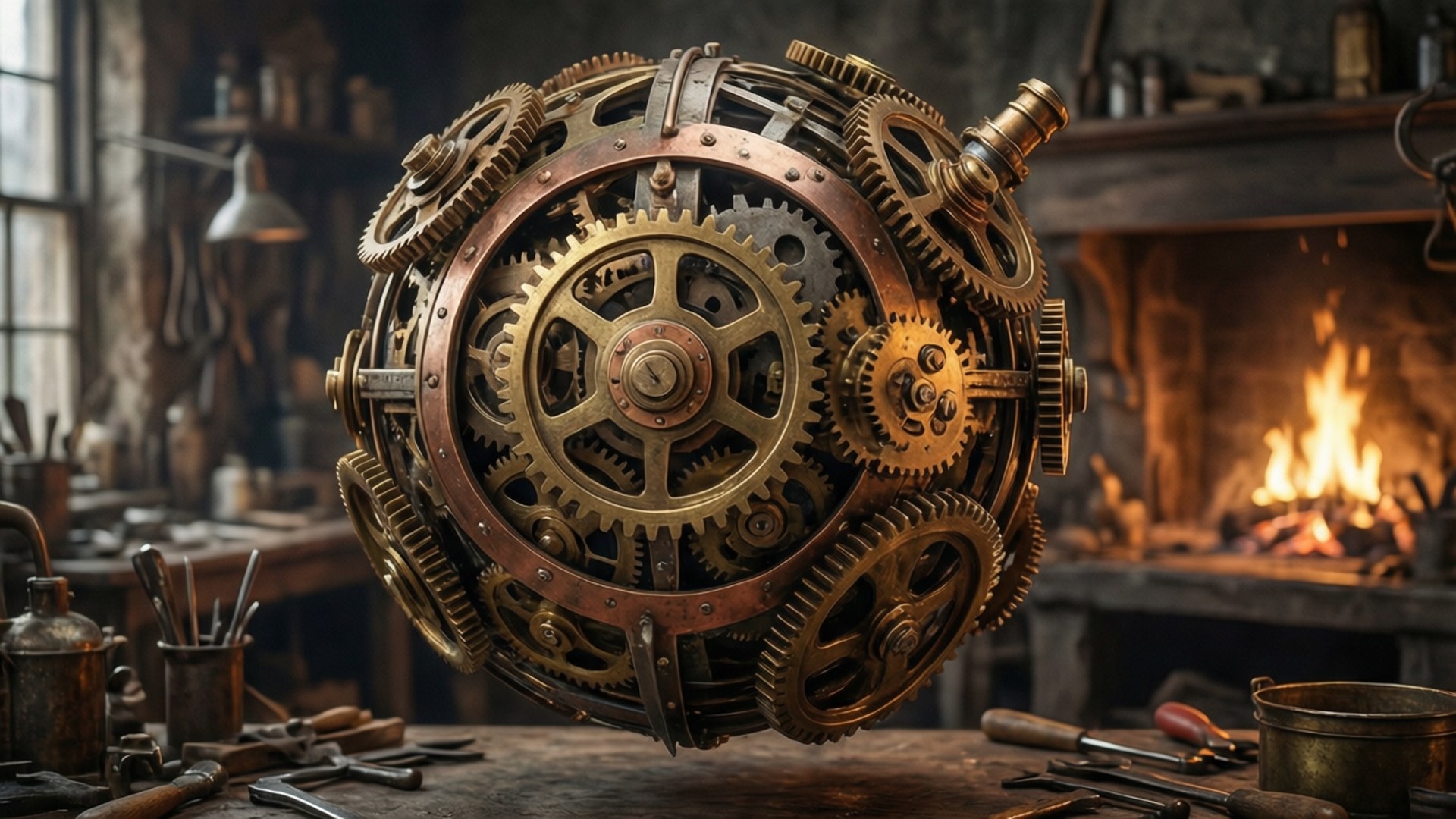 Steampunk Orb Workshop Taustakuvat
