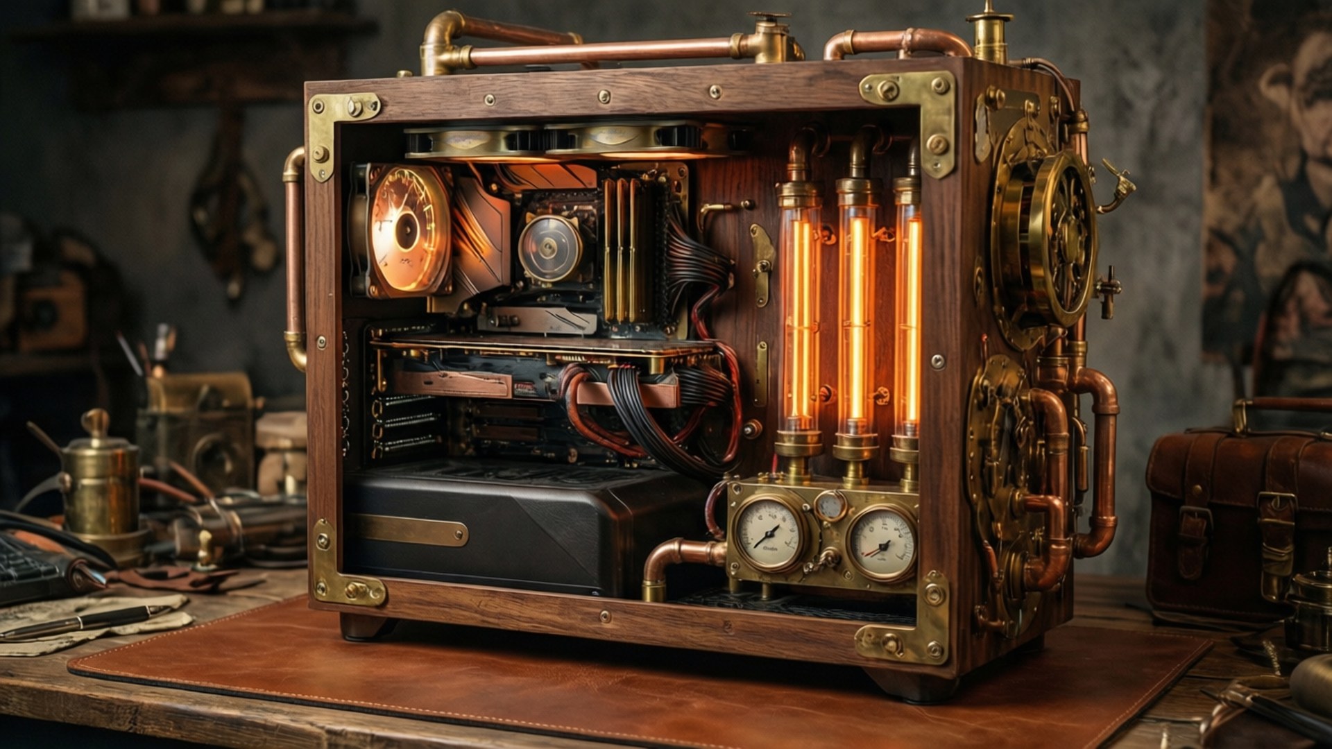 Steampunk-suoritin Taustakuvat