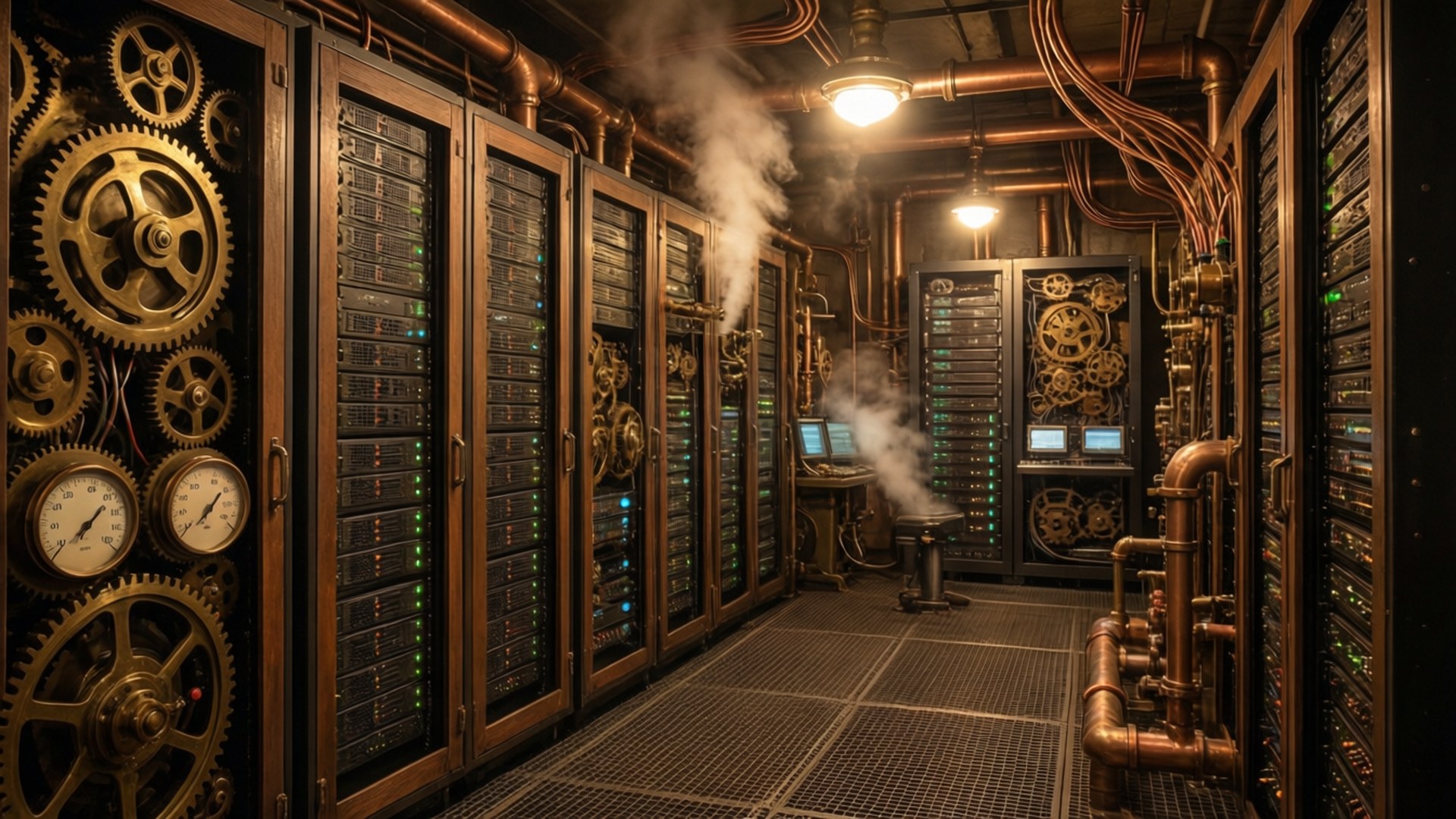 Steampunk Server Core Papéis de Parede