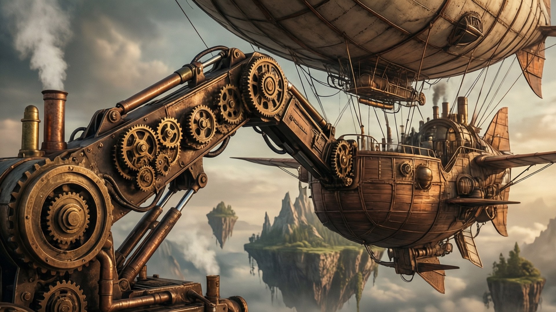 Steampunk Sky Handler Bakgrundsbilder