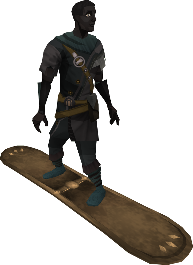 Steampunk Snowboarder3 D Model PNG