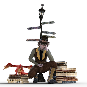 Steampunk Thinkerat Crossroads PNG