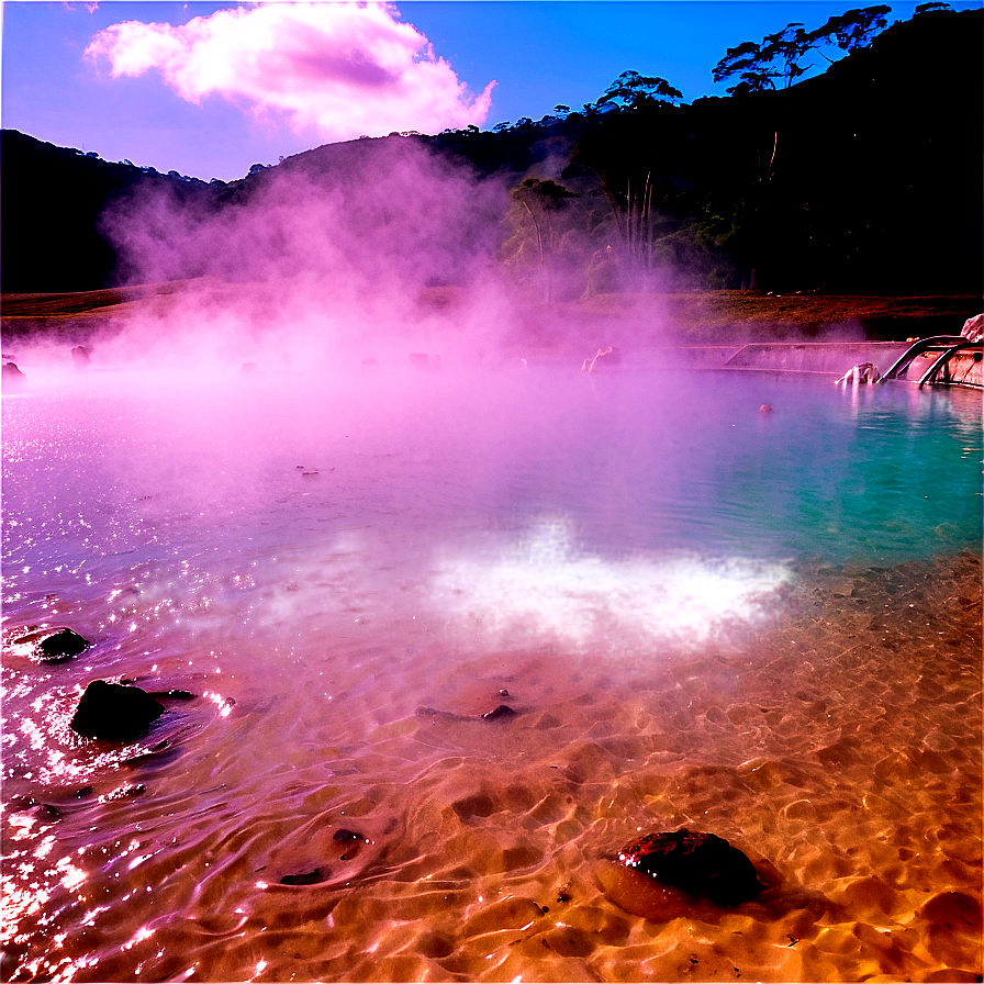 Download Steamy Hot Springs Bath Png 05042024