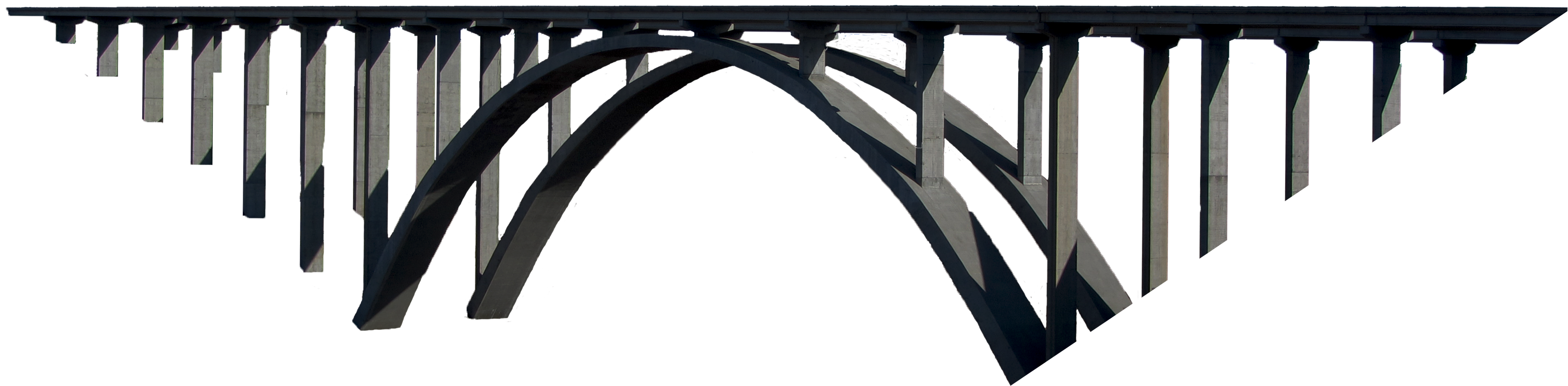 Steel Arch Bridge Structure PNG