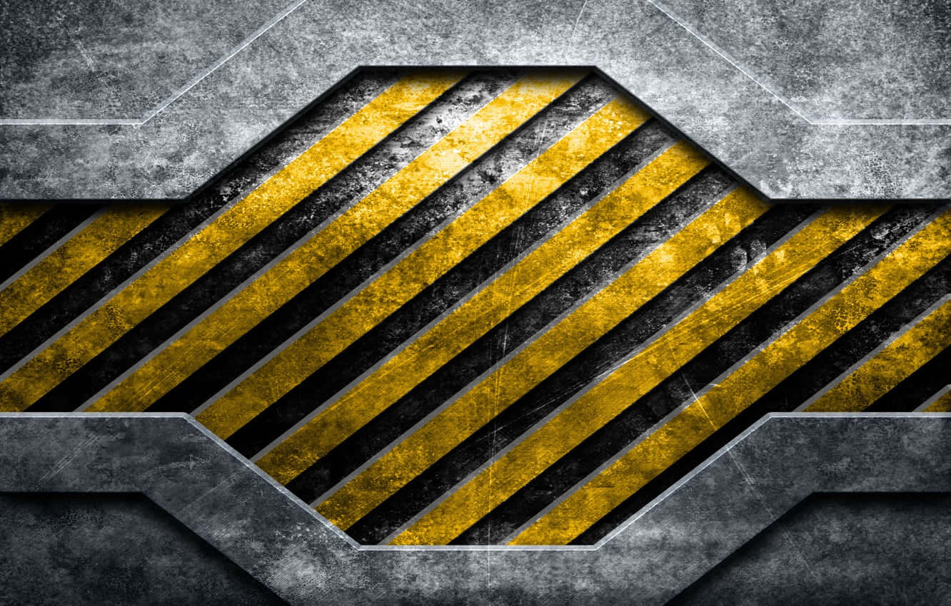 A Yellow And Black Hexagonal Background Wallpaper