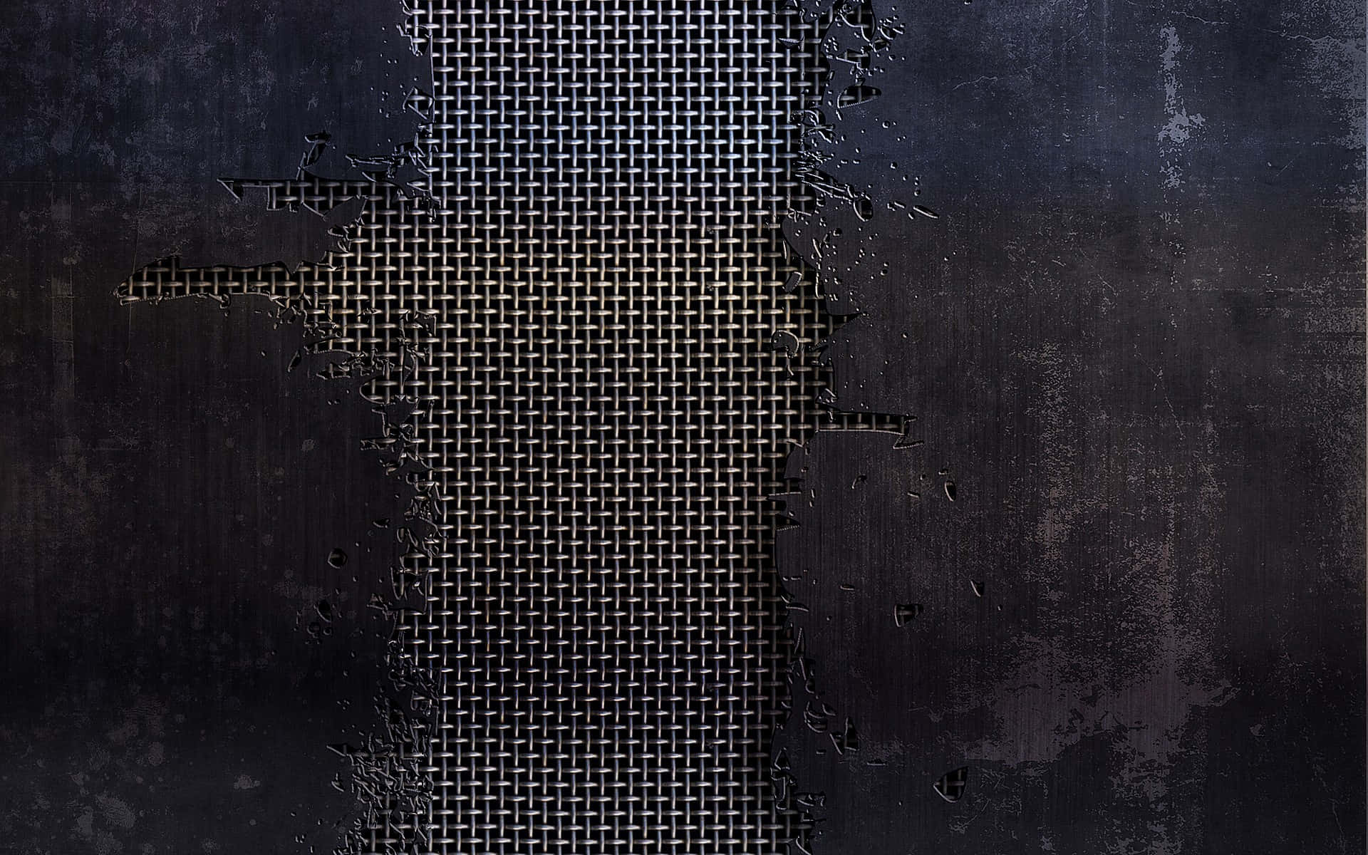 A Black Metal Mesh Background With Holes