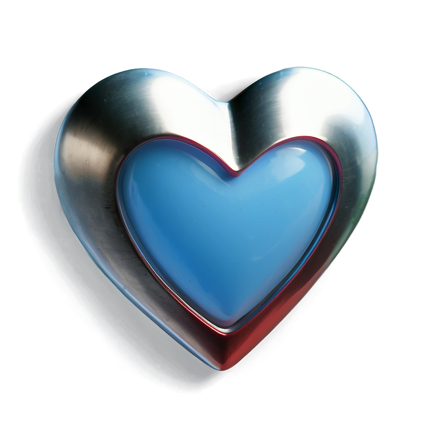 Steel Blue Heart Icon Png 06272024 PNG