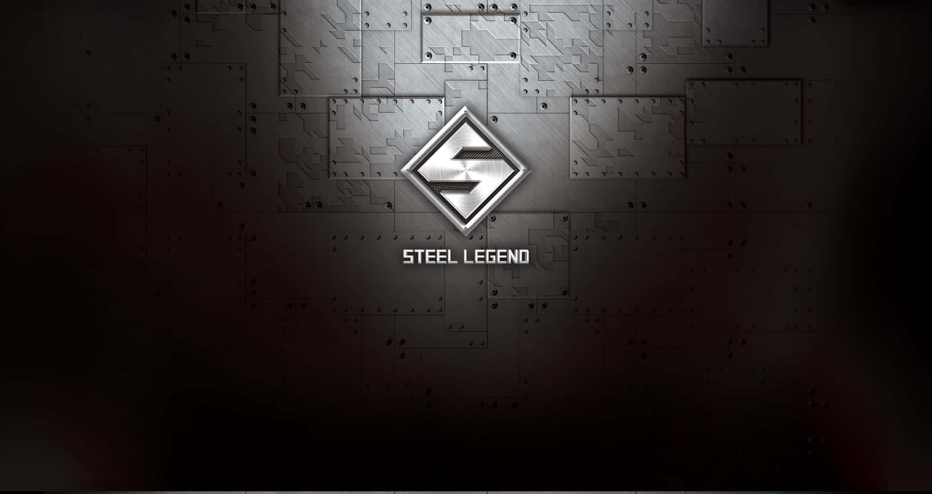 Et sort og hvidt logo med ordet stål legende Wallpaper