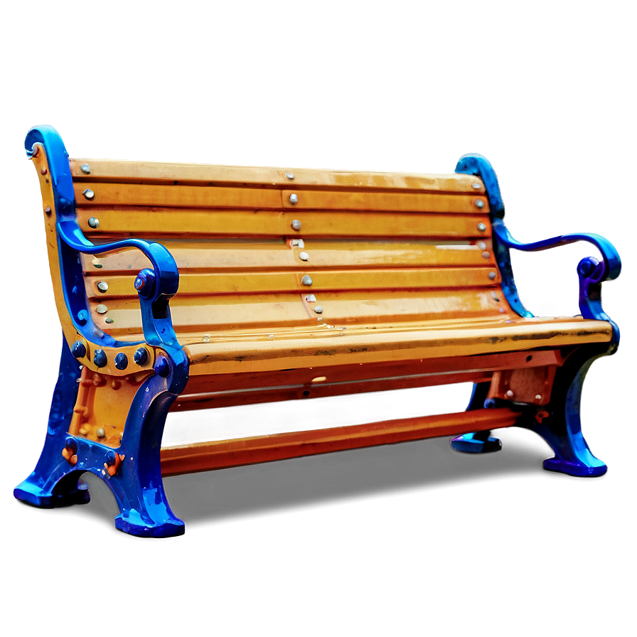 Download Steel Frame Park Bench Png Xdx8 | Wallpapers.com