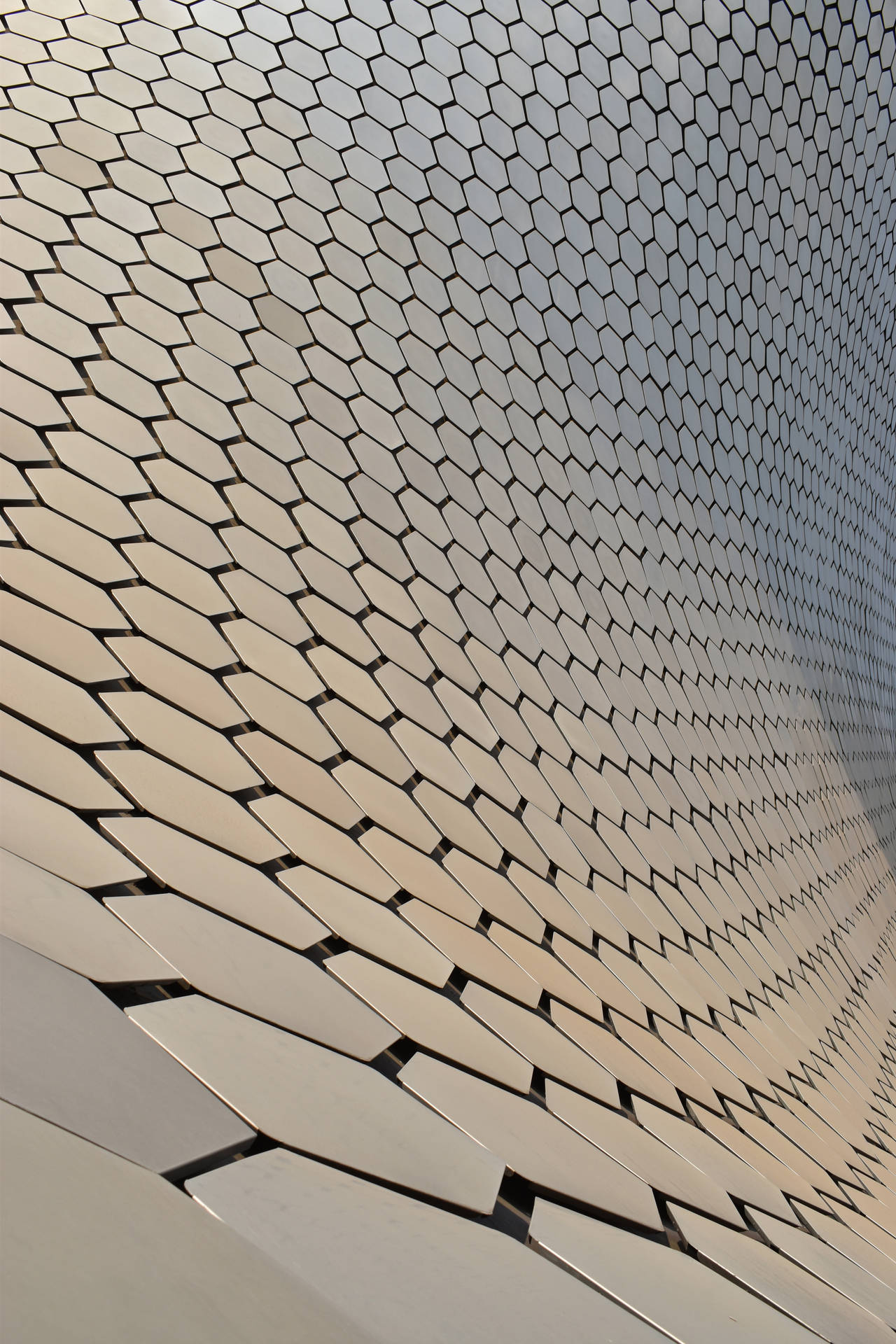 Steel Hexagon Wave Wallpaper