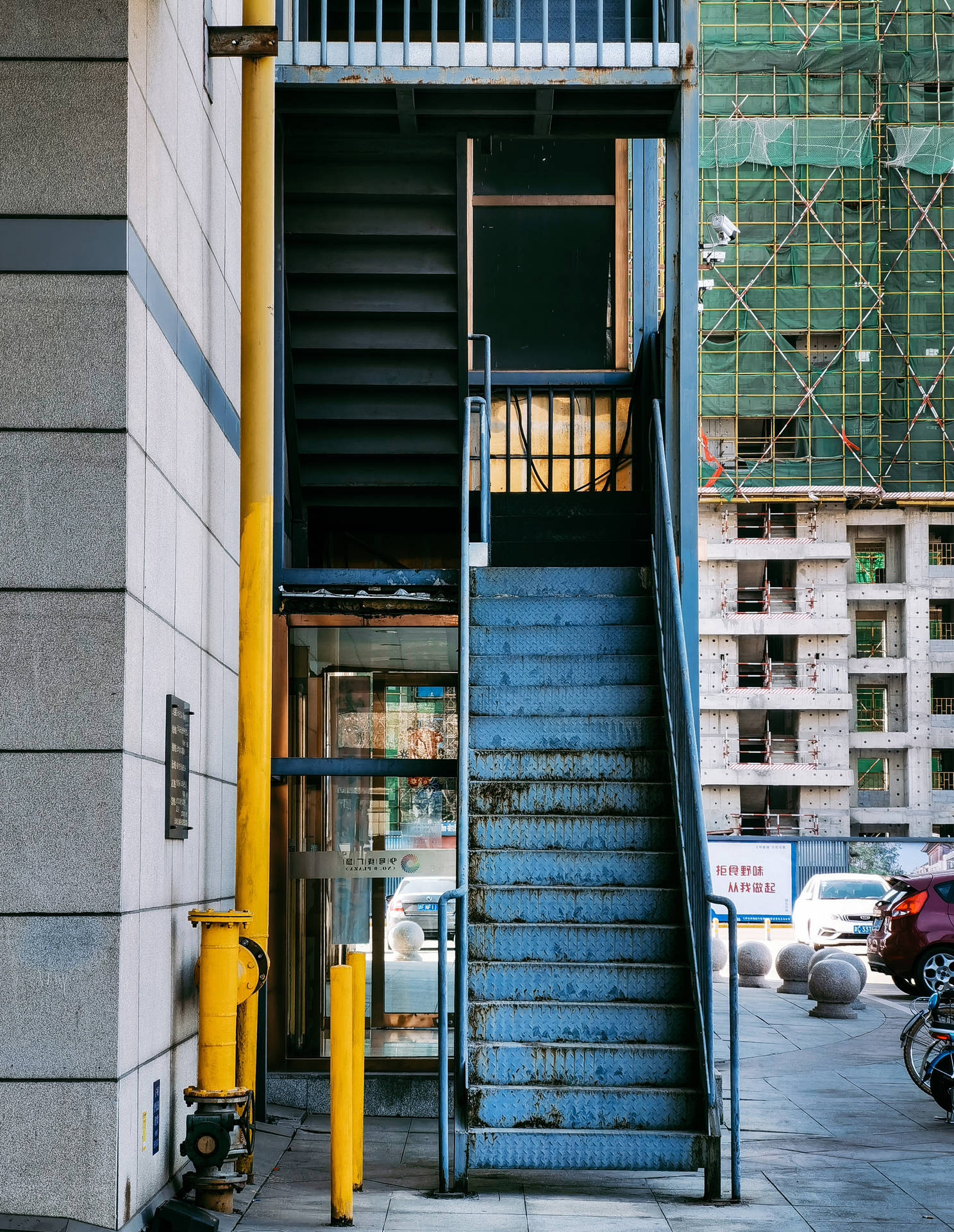 Steel Stair Shot By Huawei Honor Wallpaper