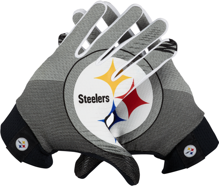 Steelers Football Gloves PNG