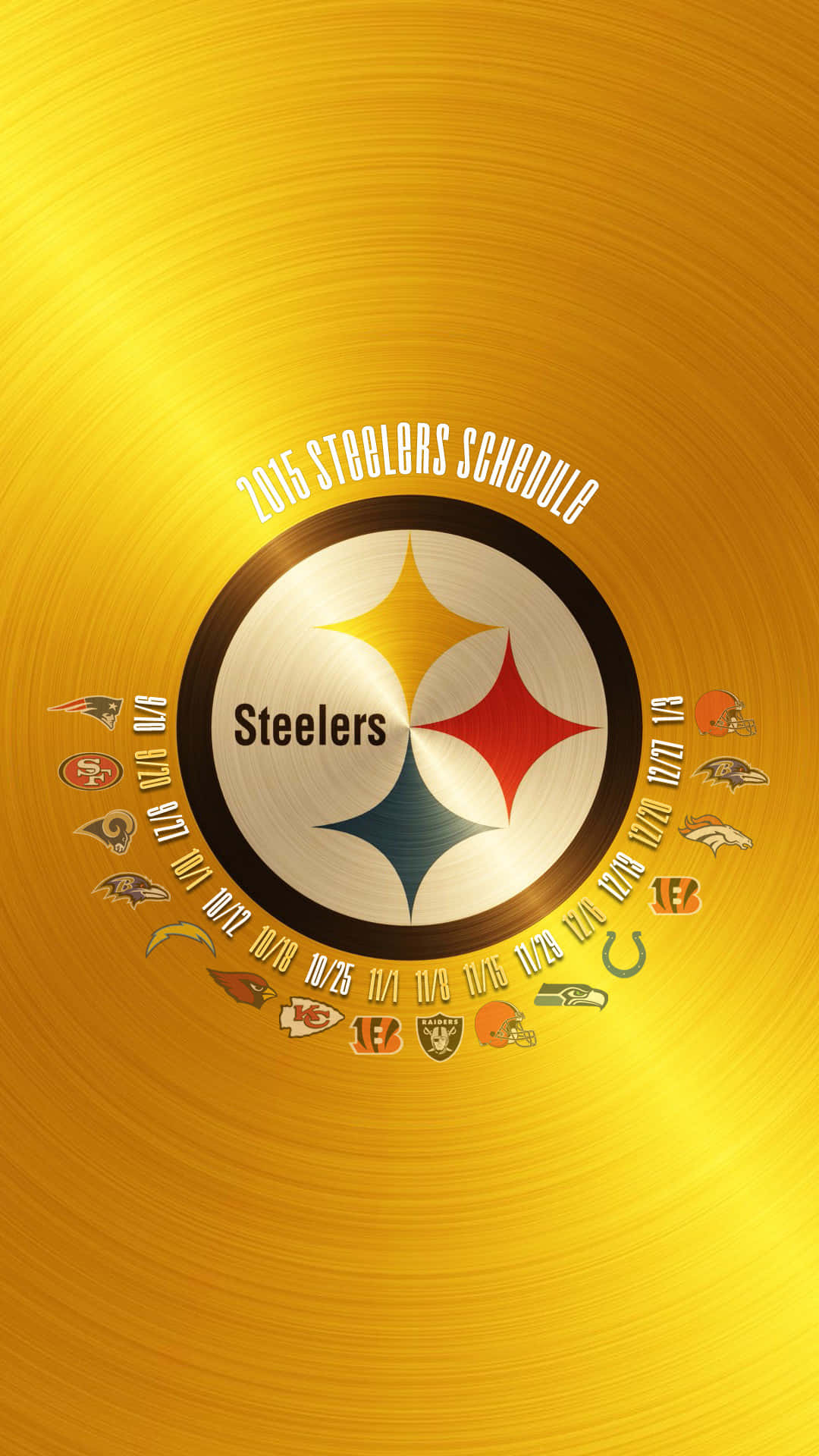 Vis din Steeler stolthed med det tema, der er af Pittsburgh Steelers-Iphone-tapet. Wallpaper