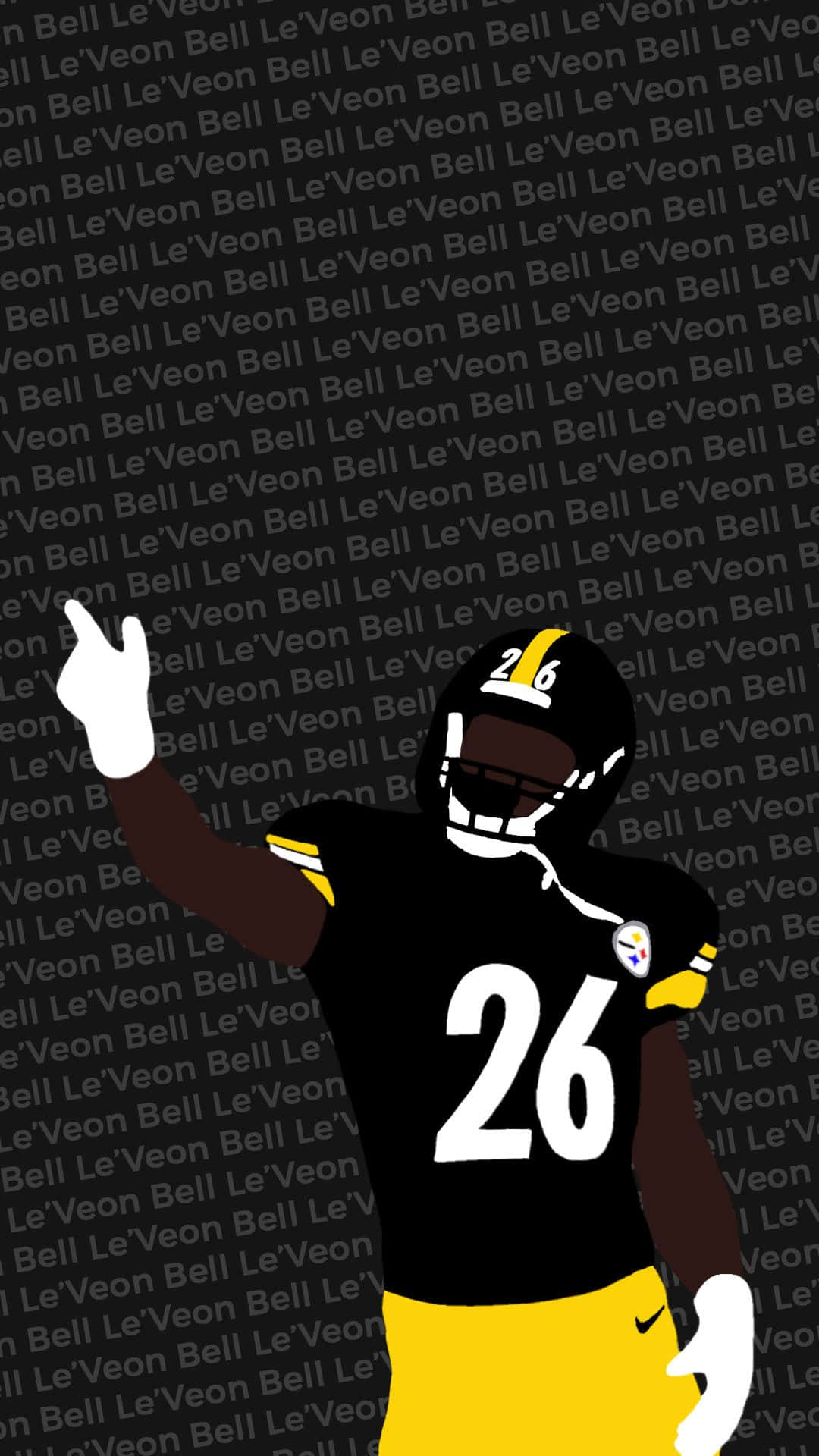 Aimagem Do Logotipo Oficial Do Pittsburgh Steelers Em Um Iphone. Papel de Parede