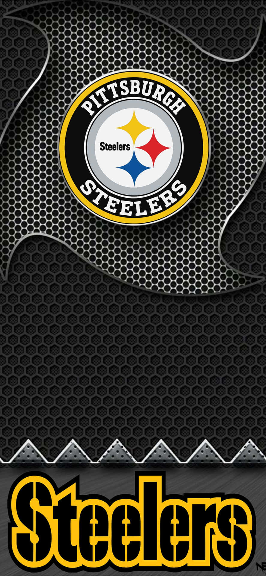 Nflfans Jublar: Visa Din Lags Stolthet Med Steelers Iphone-bakgrundsbild. Wallpaper