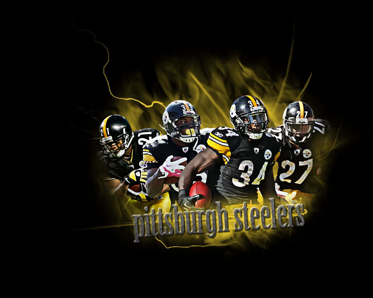 Det officielle logo for Pittsburgh Steelers. Wallpaper