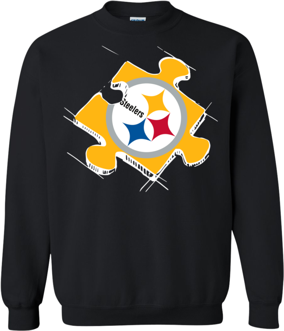 Steelers Logo Puzzle Design Sweatshirt PNG