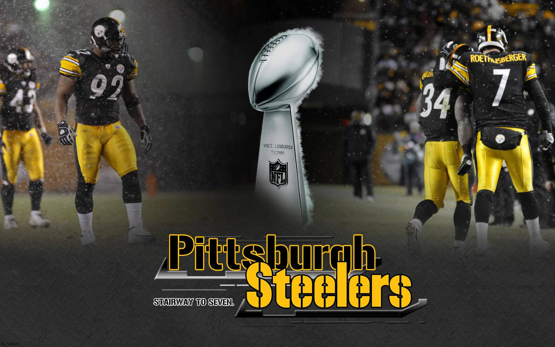 Stairway to Seven: The Road to Steelers Super Bowl Victory Wallpaper