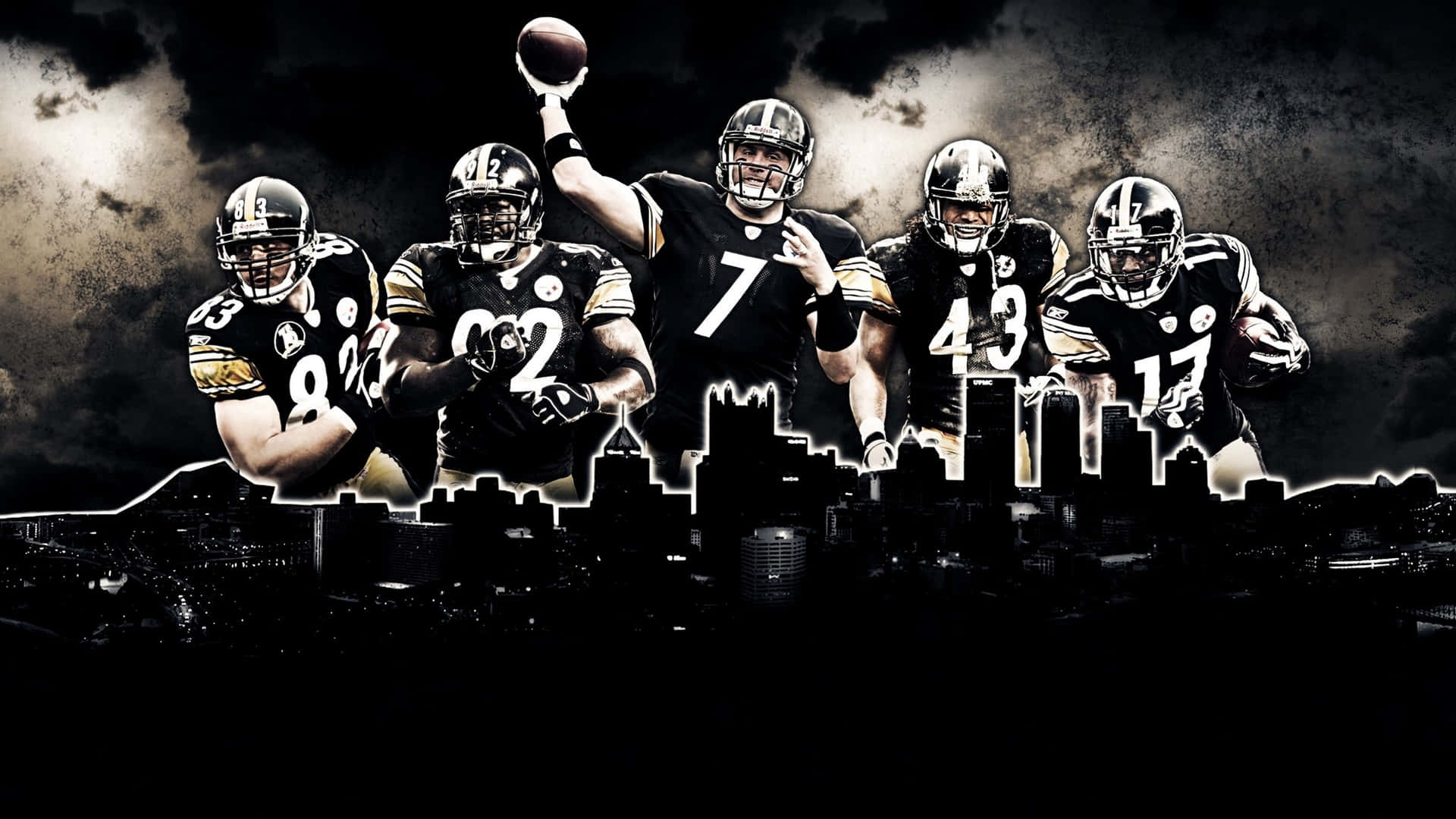 Steelers Team Silhouette Skyline Wallpaper