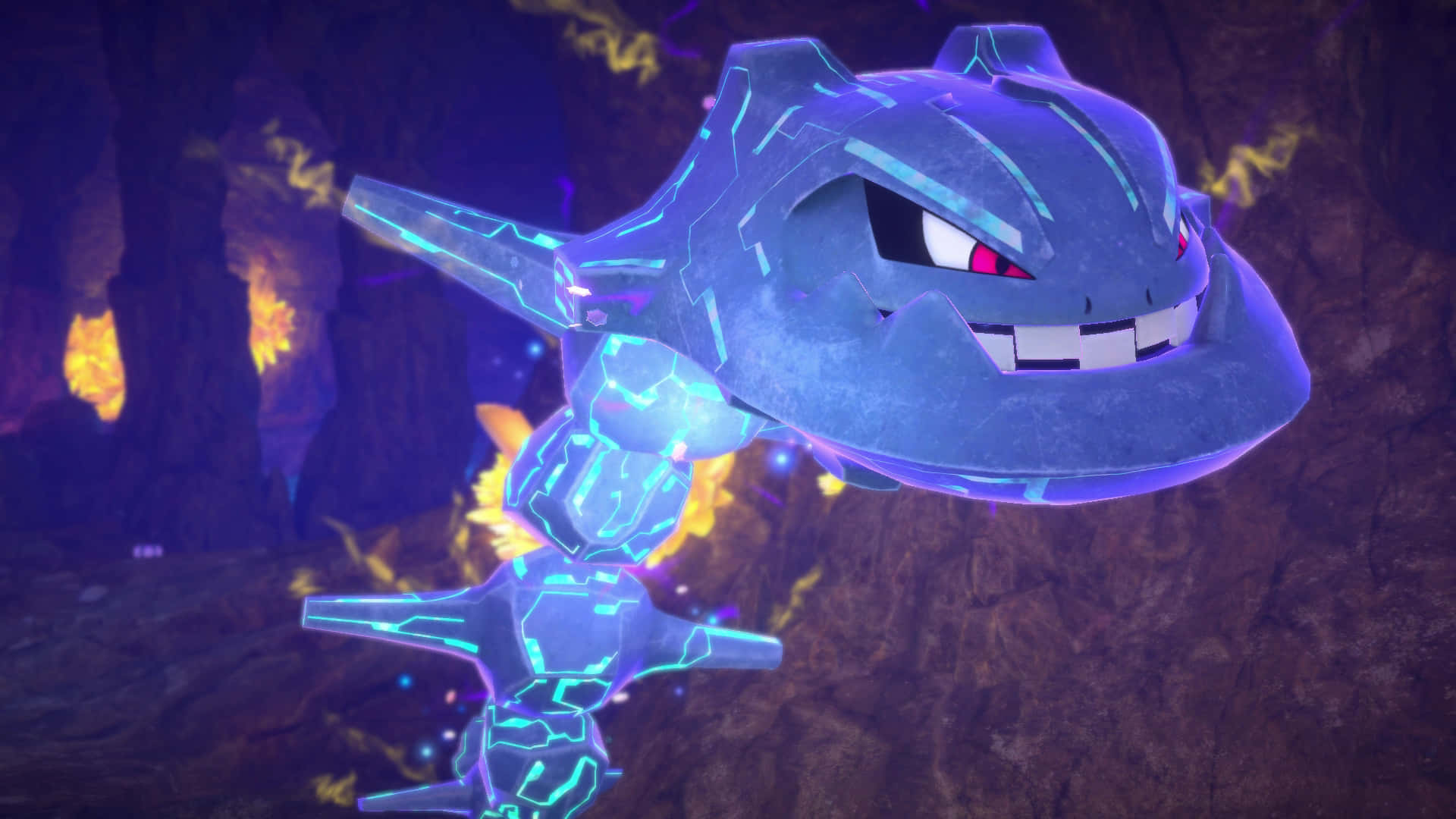 Steelix With Electrical Discharge Wallpaper