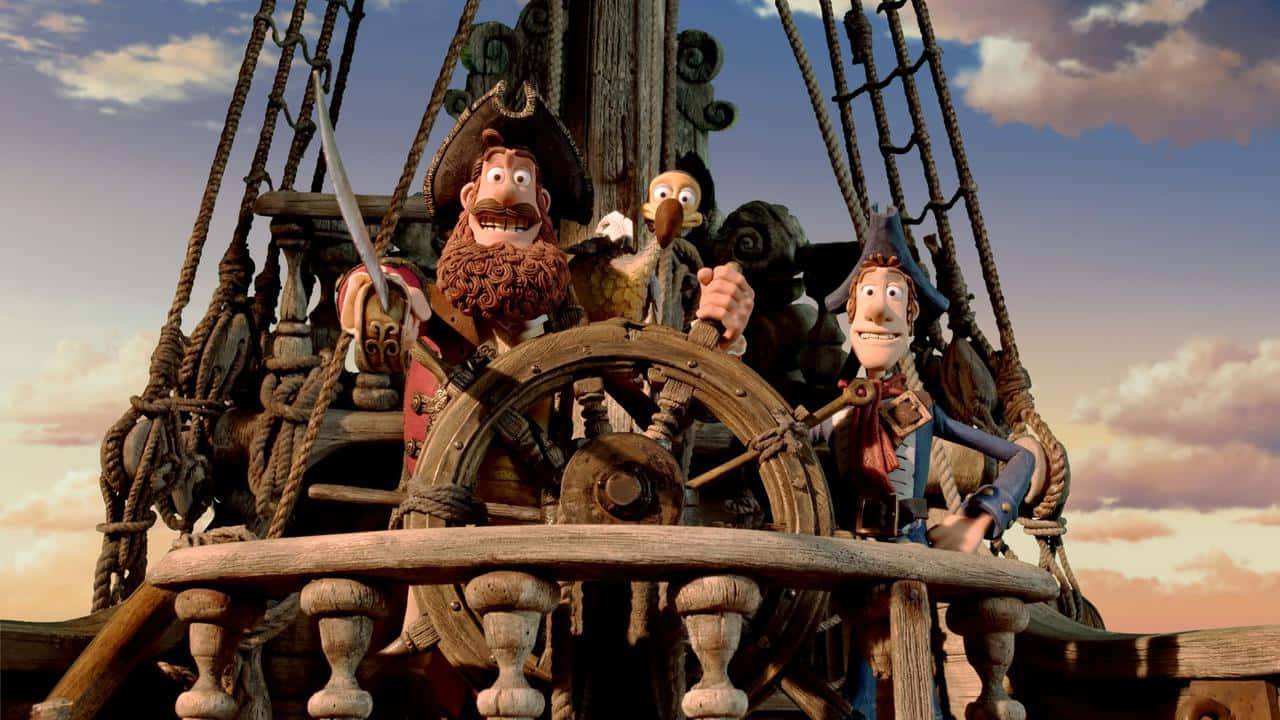 Steering Ship In The Pirates Band Of Misfits Wallpaper