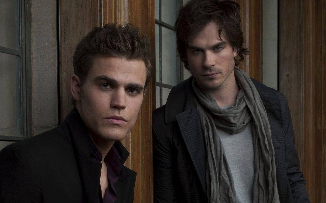 Stefan And Damon Salvatore Wallpaper