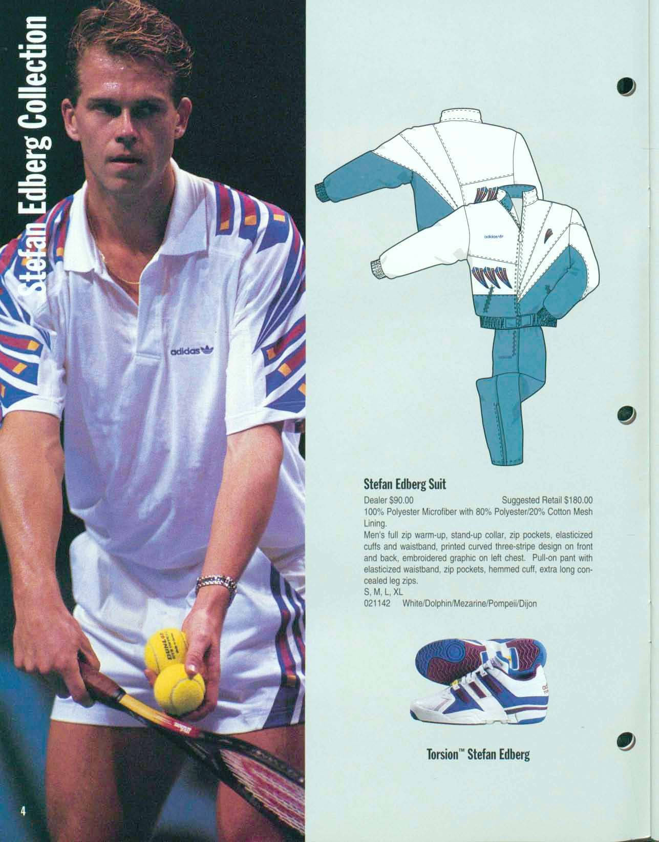 The legendary tennis player, Stefan Edberg, in his tennis outfit with shoes on. Wallpaper