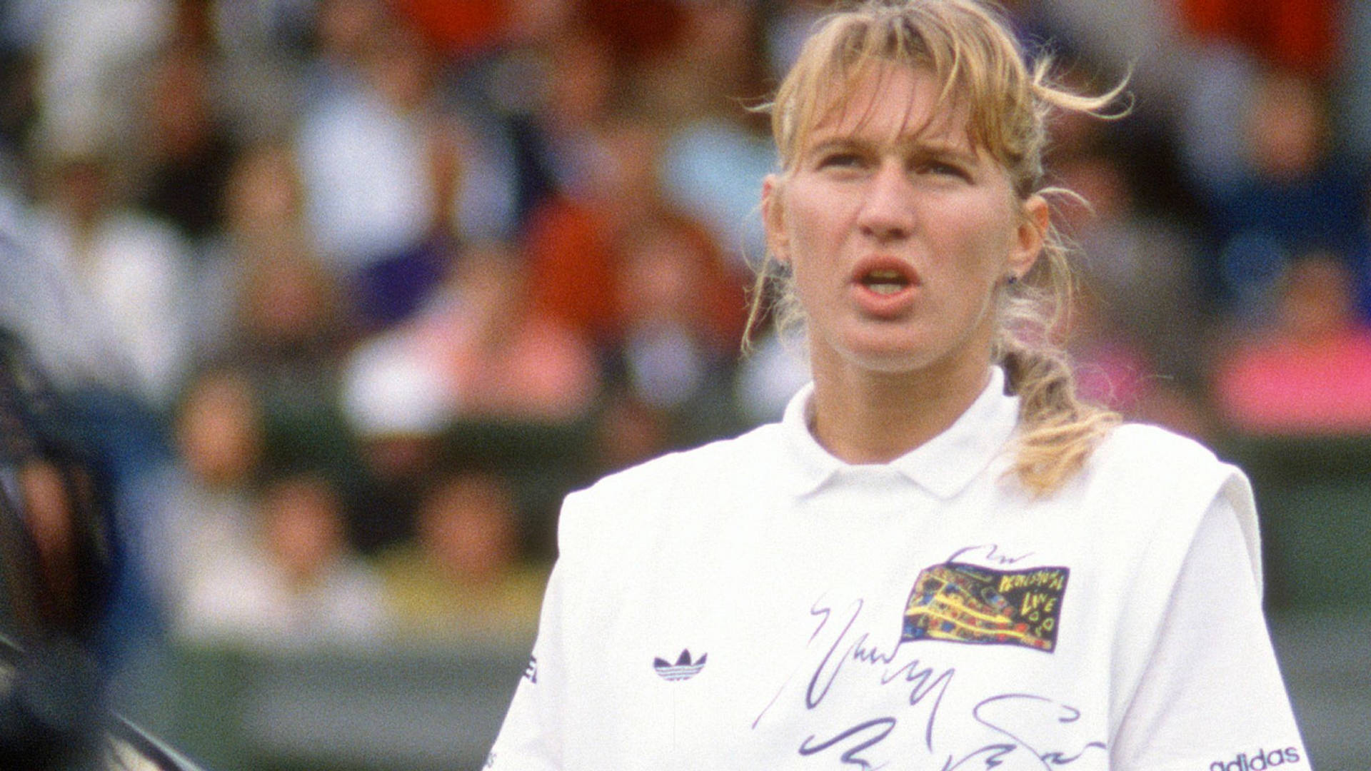 Steffi Graf With Scrunched-Up Face Wallpaper