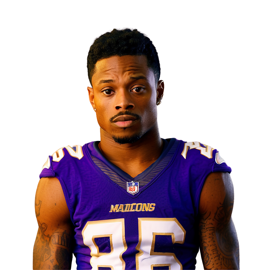 Stefon Diggs Intense Game Face Png 49 PNG