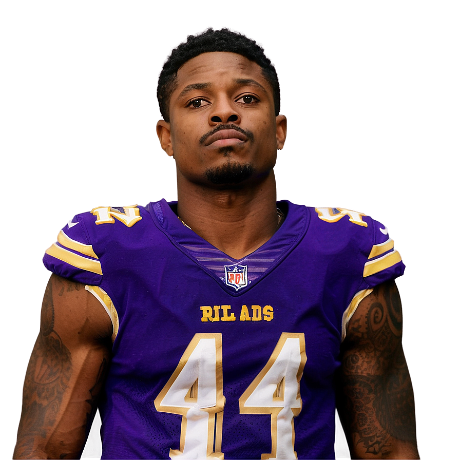 Stefon Diggs Playoff Intensity Png Jpl70 PNG