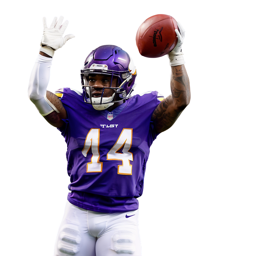 Download Stefon Diggs Record-breaking Reception Png Fpr | Wallpapers.com