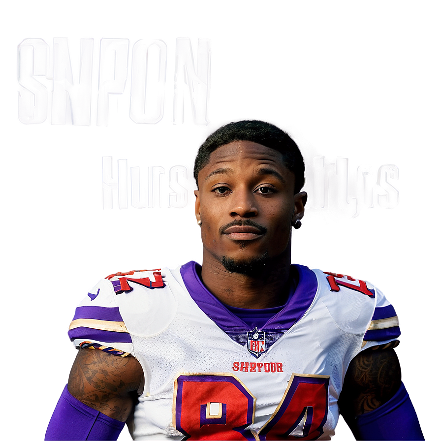 Download Stefon Diggs Sideline Portrait Png Mal15 | Wallpapers.com