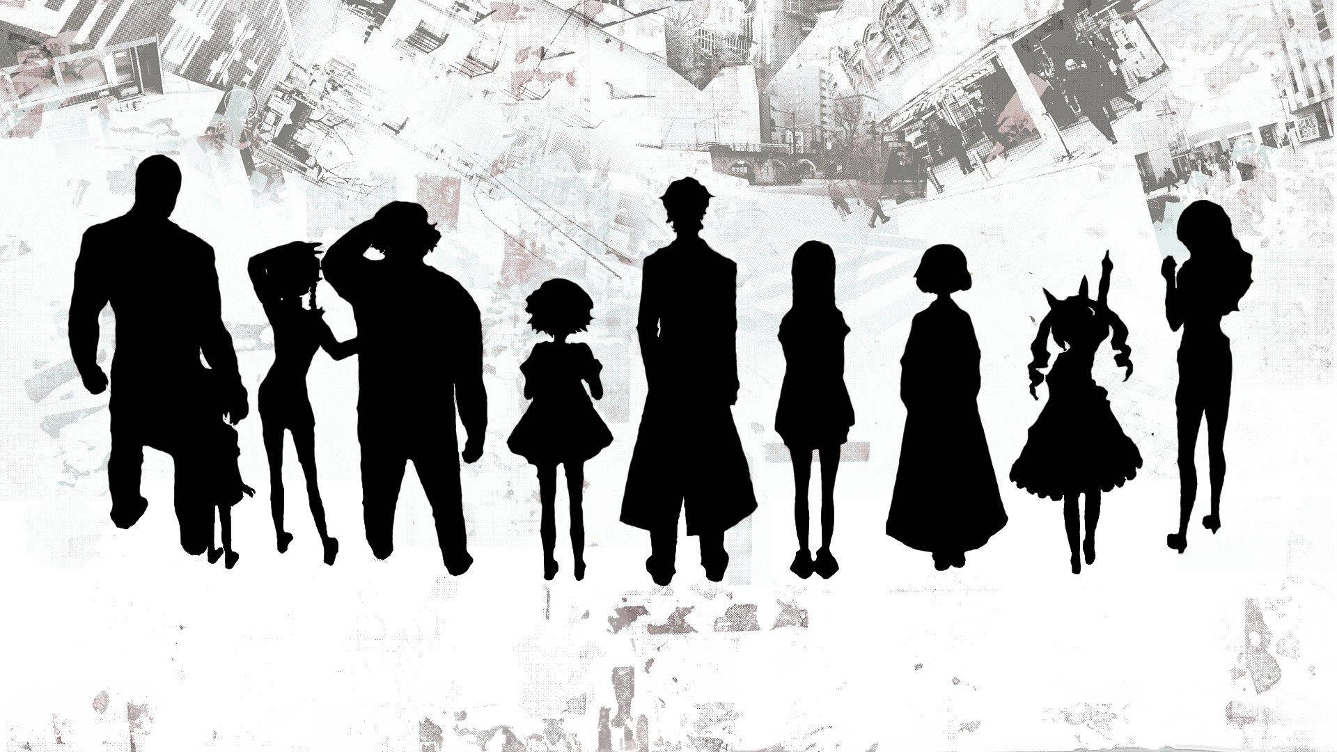 Steins Gate In Black And White Wallpaper
