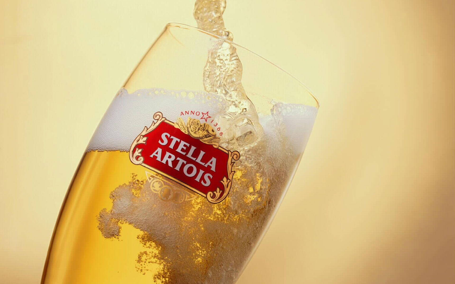 Stella Artois Beer With Bubbles Wallpaper