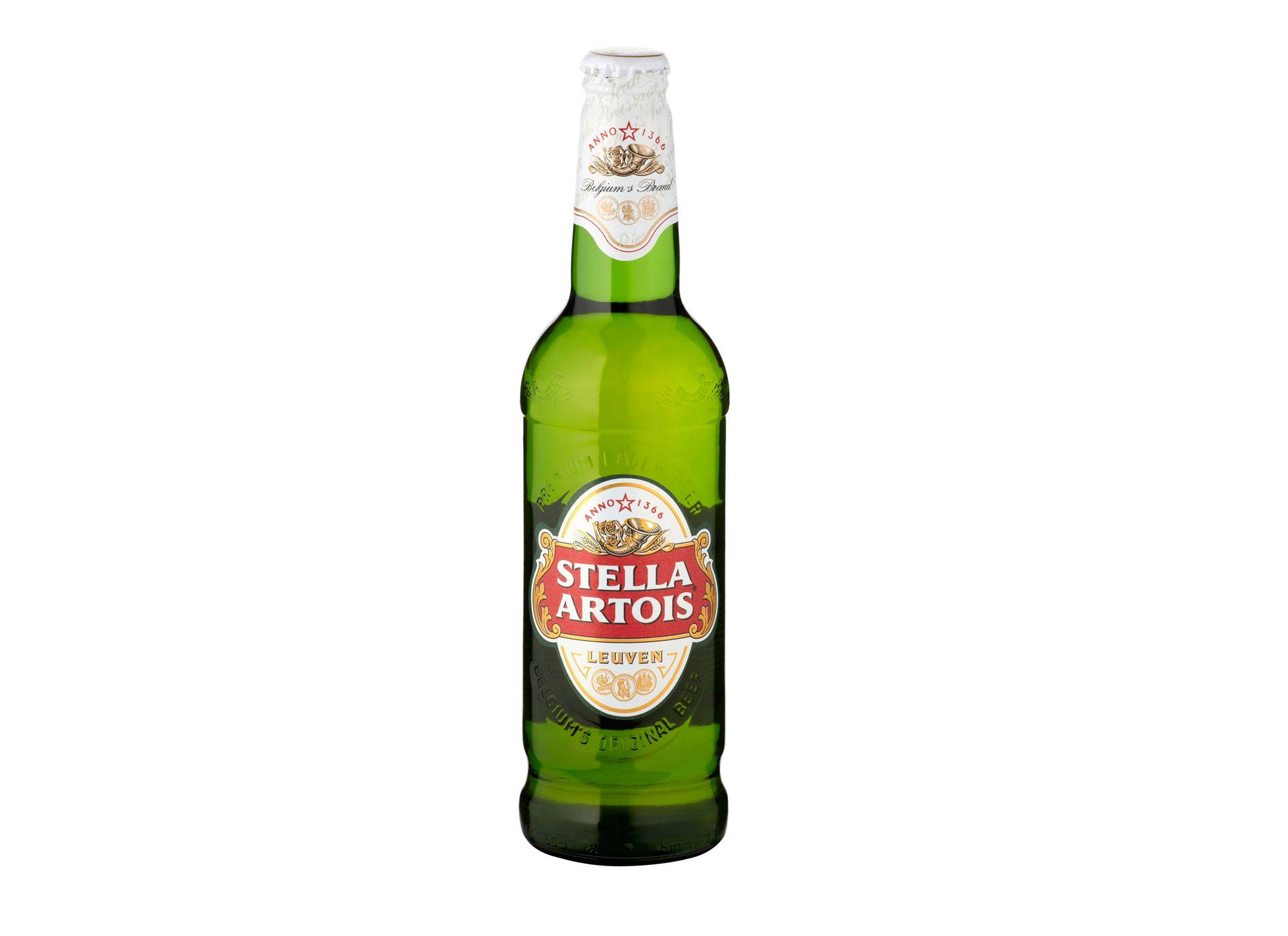 Botellade Cerveza Stella Artois Lager Fondo de pantalla
