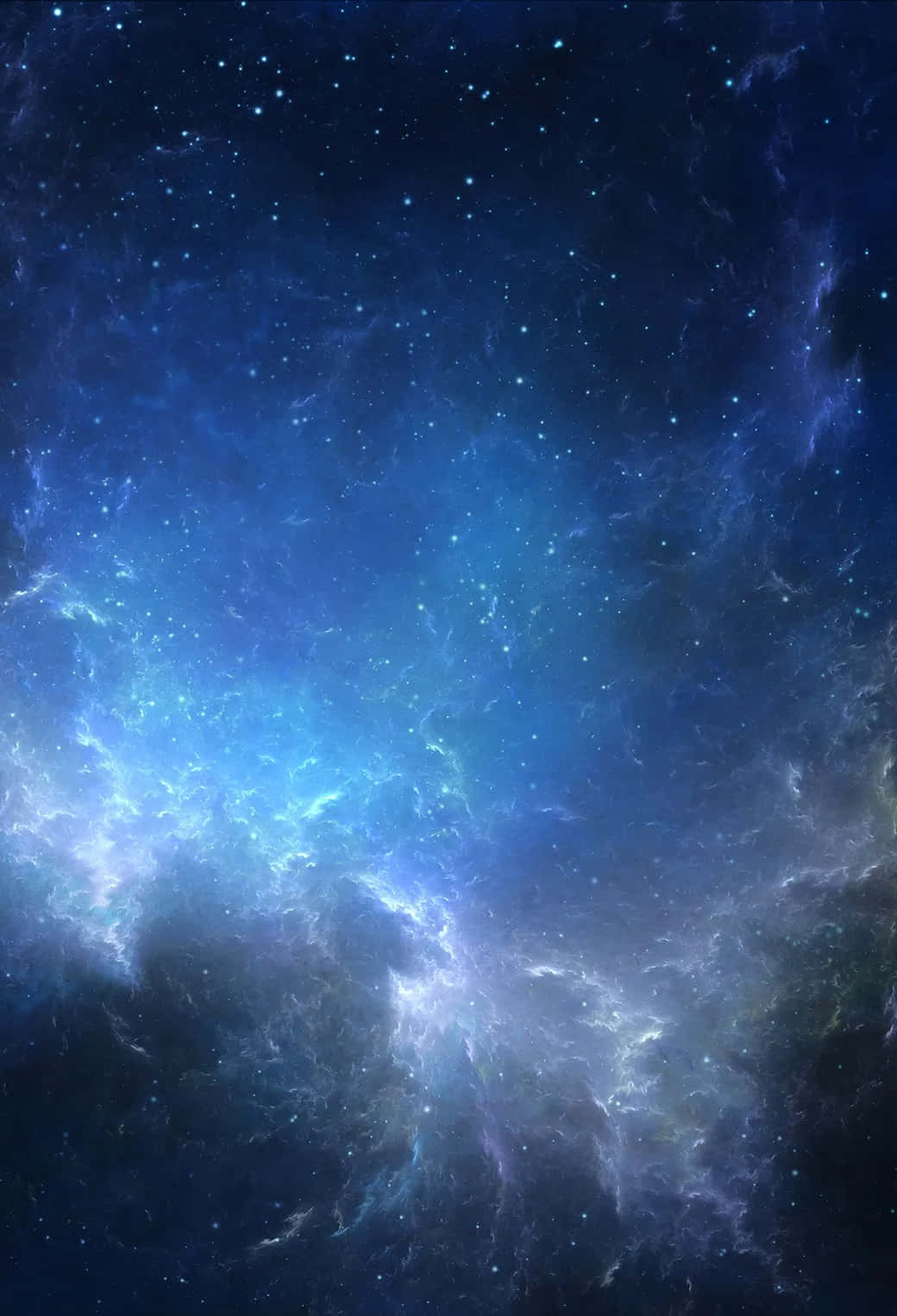 Stellar Nebula Blue Space Wallpaper
