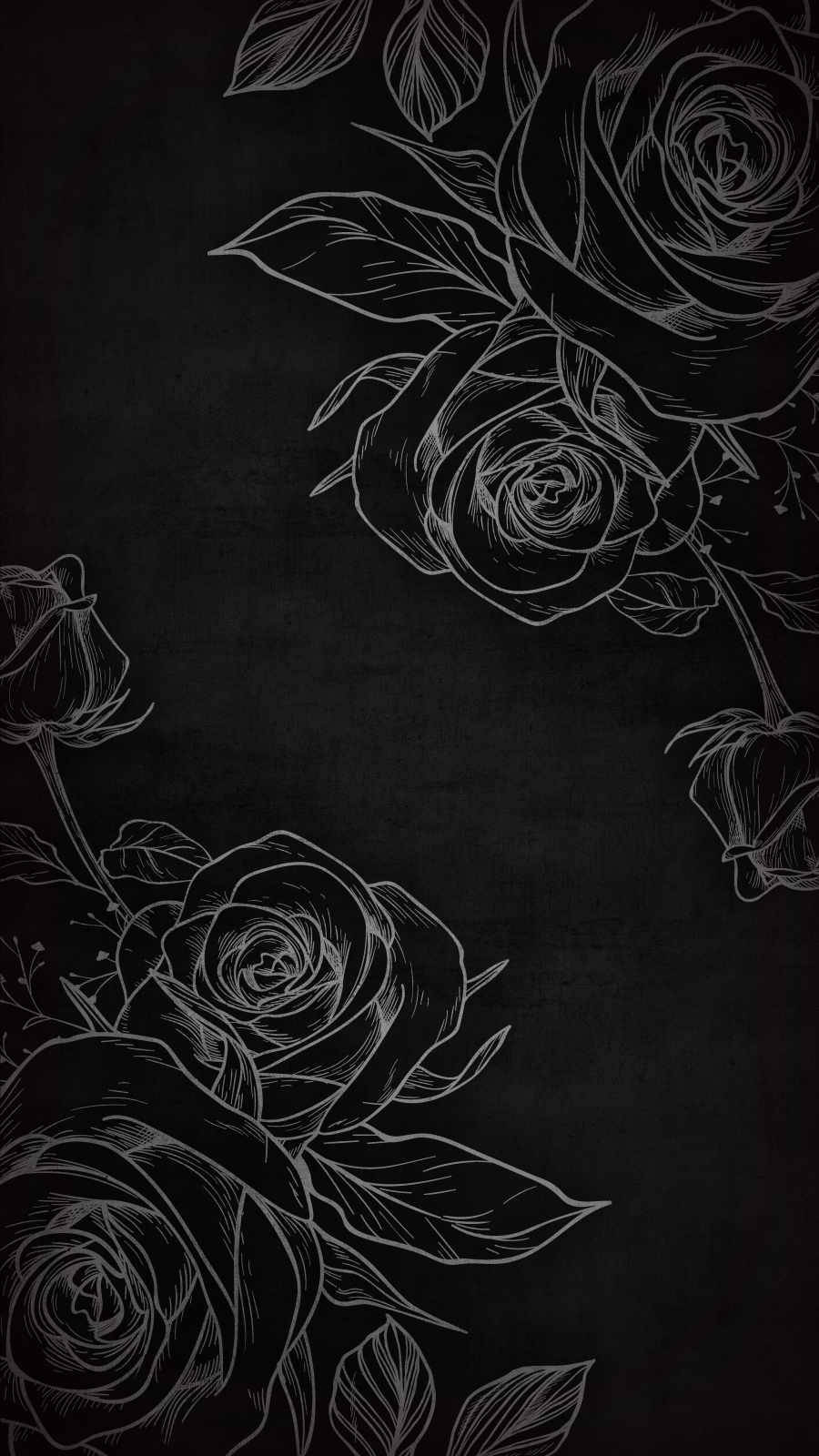 Stencil Rose Pattern Black Rose Iphone Background