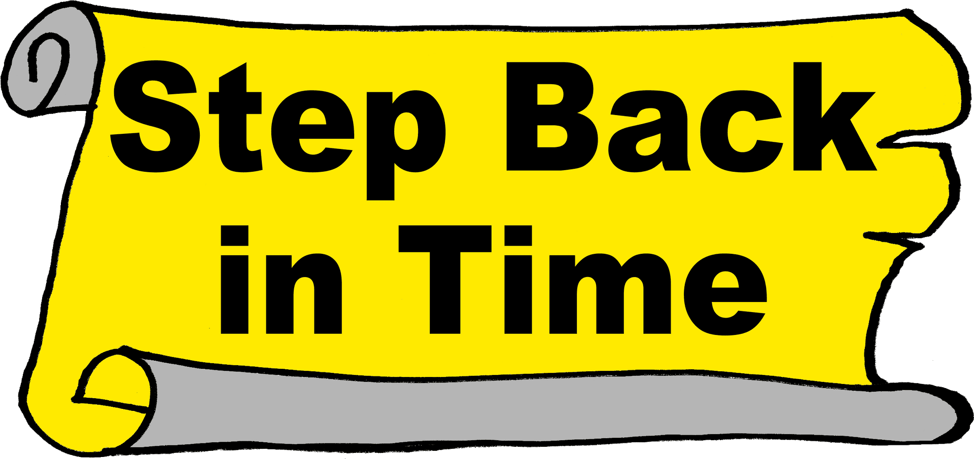 Step Backin Time Banner PNG