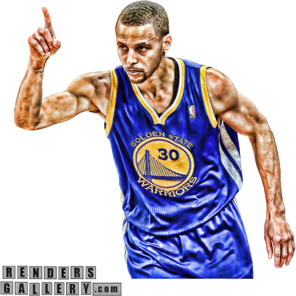 Steph Curry Golden State Warriors Action Pose PNG