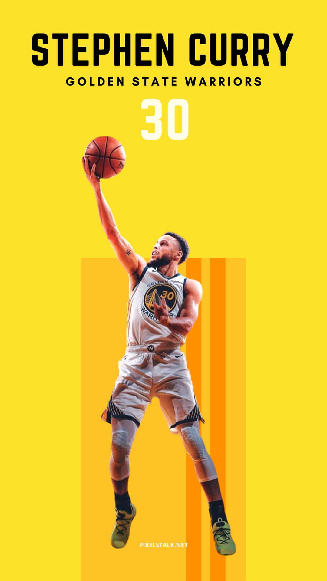 Download Stephen Curry Flicking the Ball Through the Basketball Hoop  Wallpaper