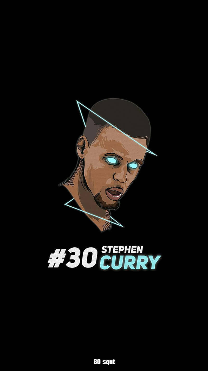Keeping his eye on the prize — Stephen Curry cartoon Wallpaper