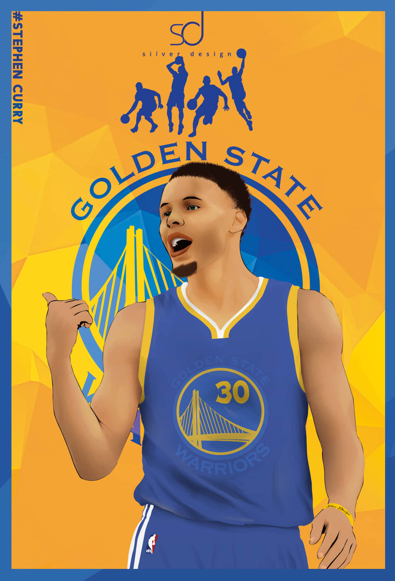 Stephen Curry strikes again with another impressive three-pointer! Wallpaper