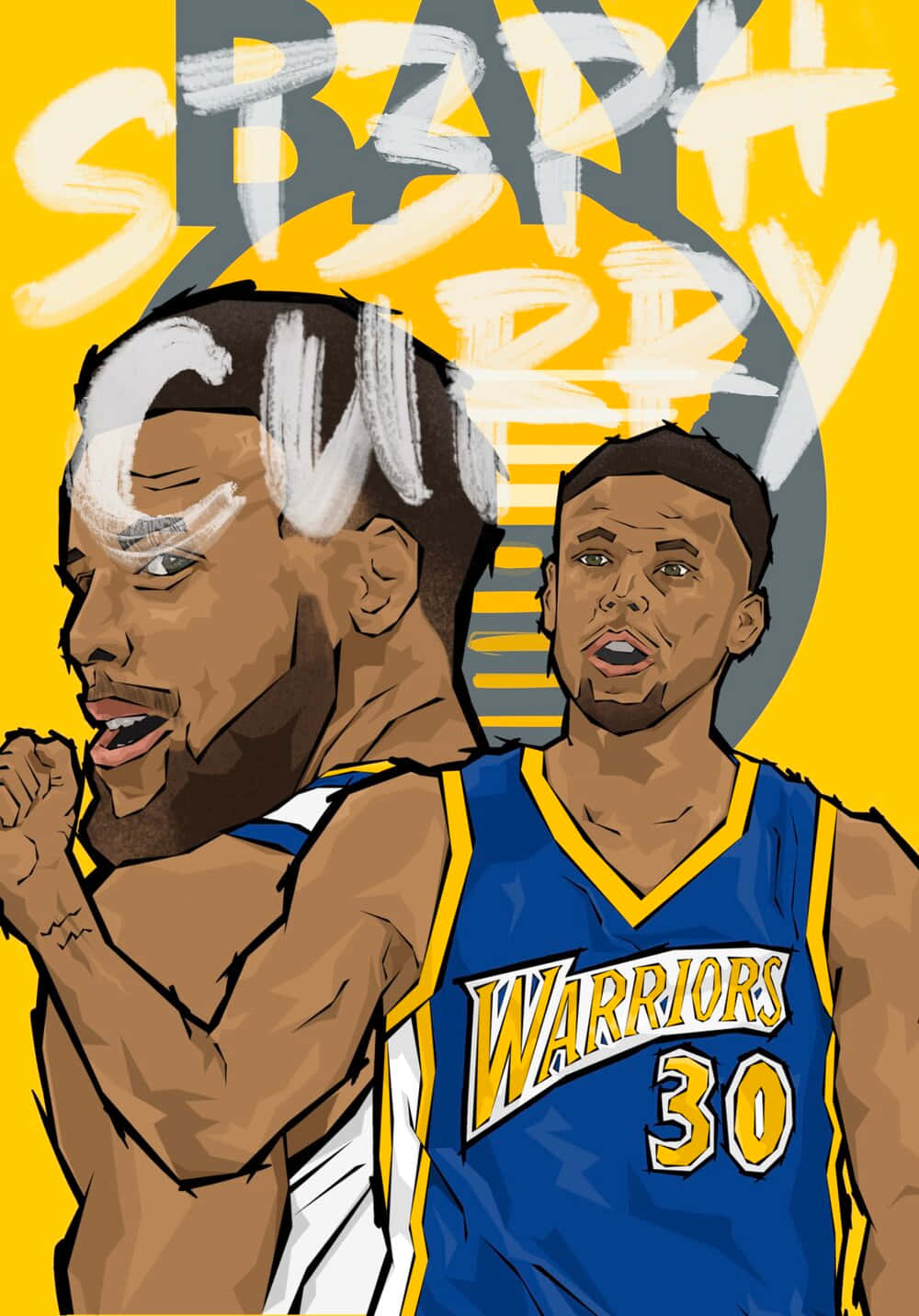 Stephen Curry Cartoon Vector Back Caricature Stock Vector (Royalty Free)  2238183667