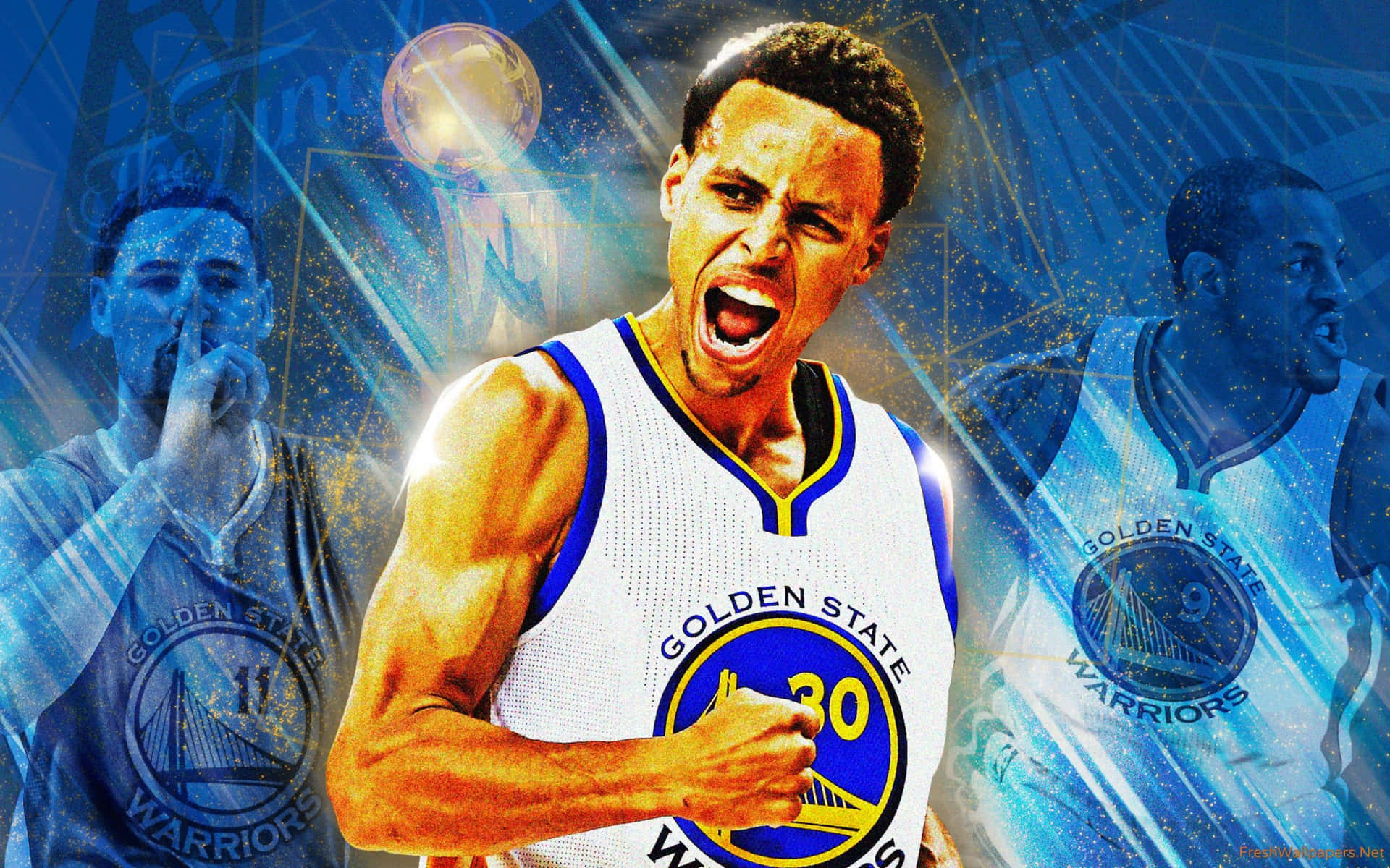 Download Stephen Curry Showing Off His Cool Moves Wallpaper