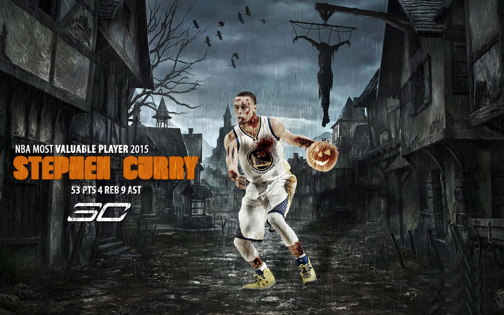 "stephen Curry - The Art Of Cool On The Court" Wallpaper