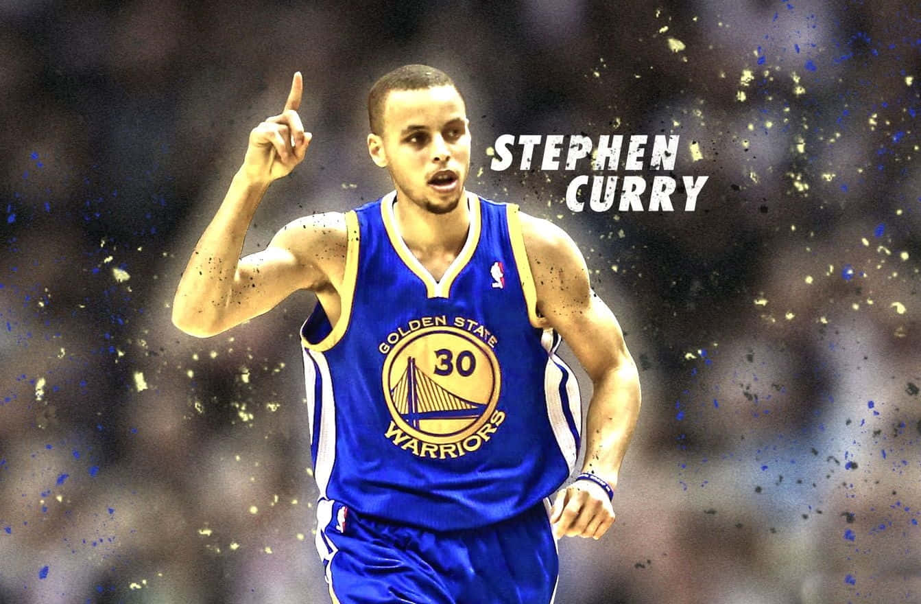 Stephen Curry ser cool ud i Golden State Warriors uniform. Wallpaper